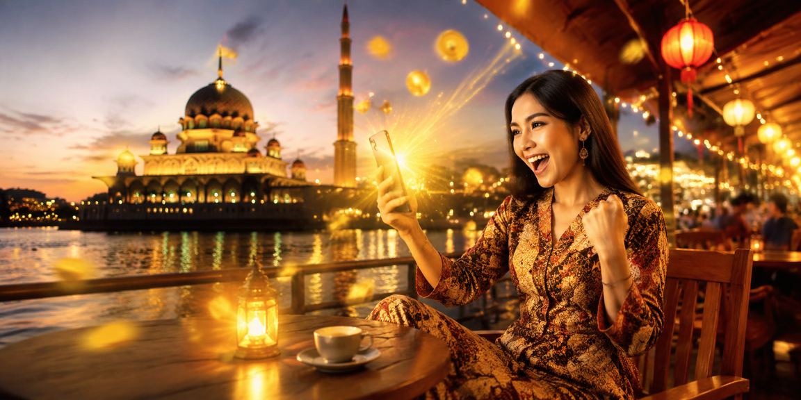 Halaman pertaruhan sukan dengan latar batik Putrajaya